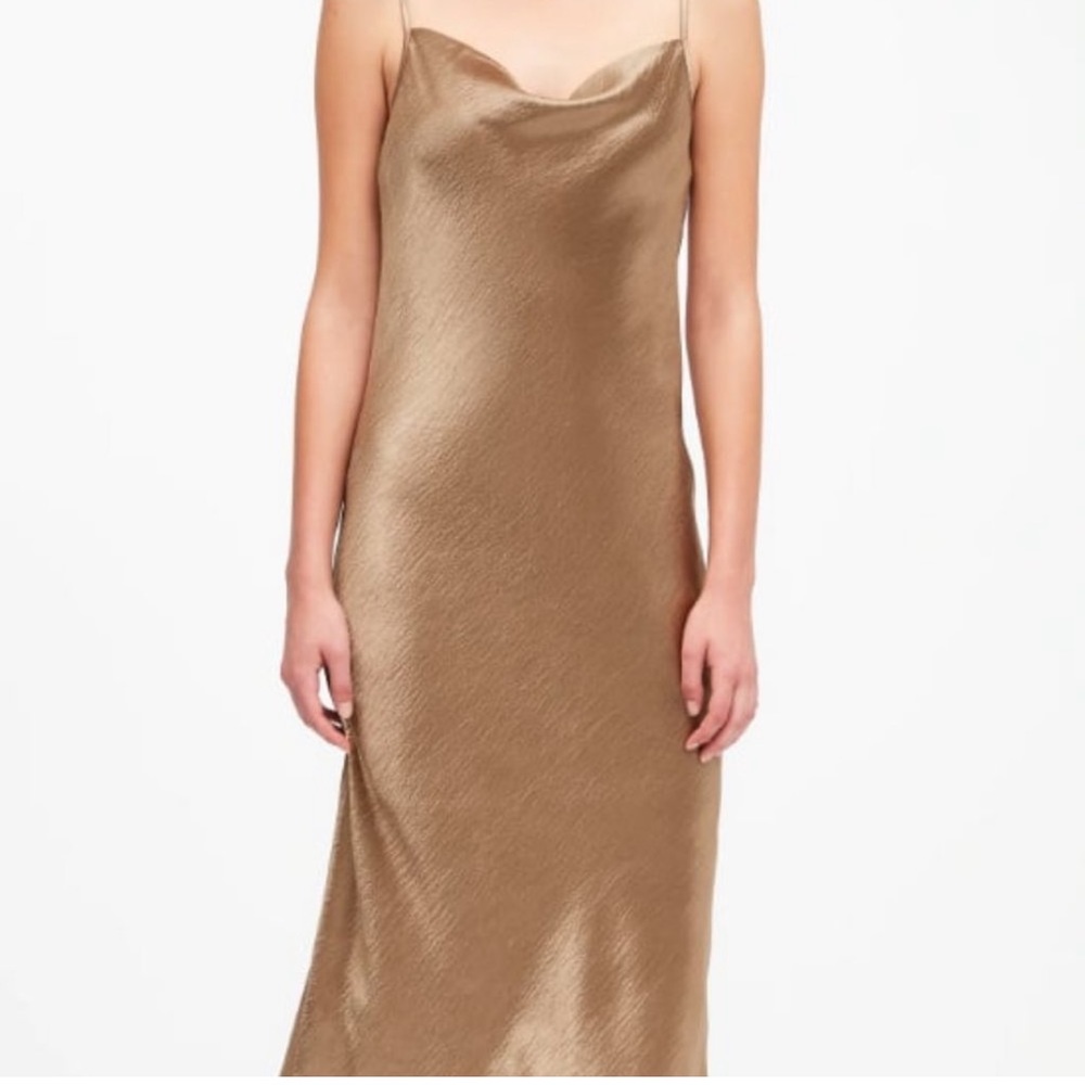 Gold banana republic slip dress